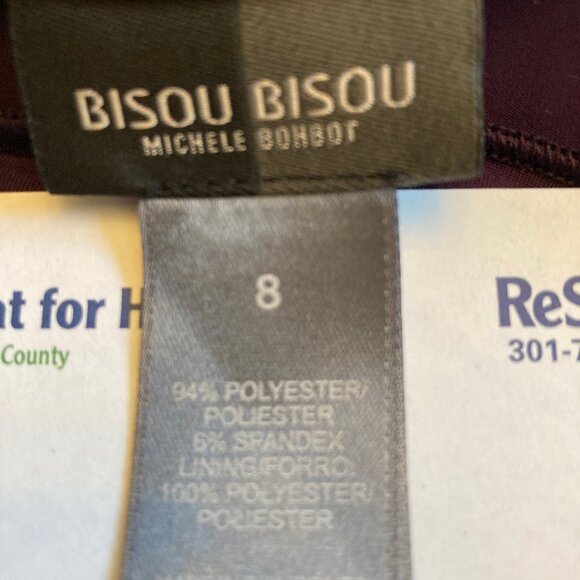 122 Bisou Bisou Dress, Purple, Size 8 - Picture 5 of 5